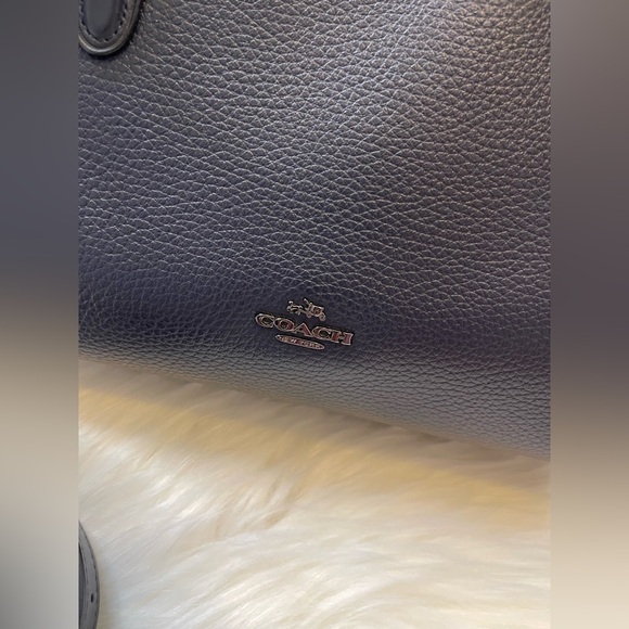 Coach Dark Blue Leather Satchel - Picture 14 of 16